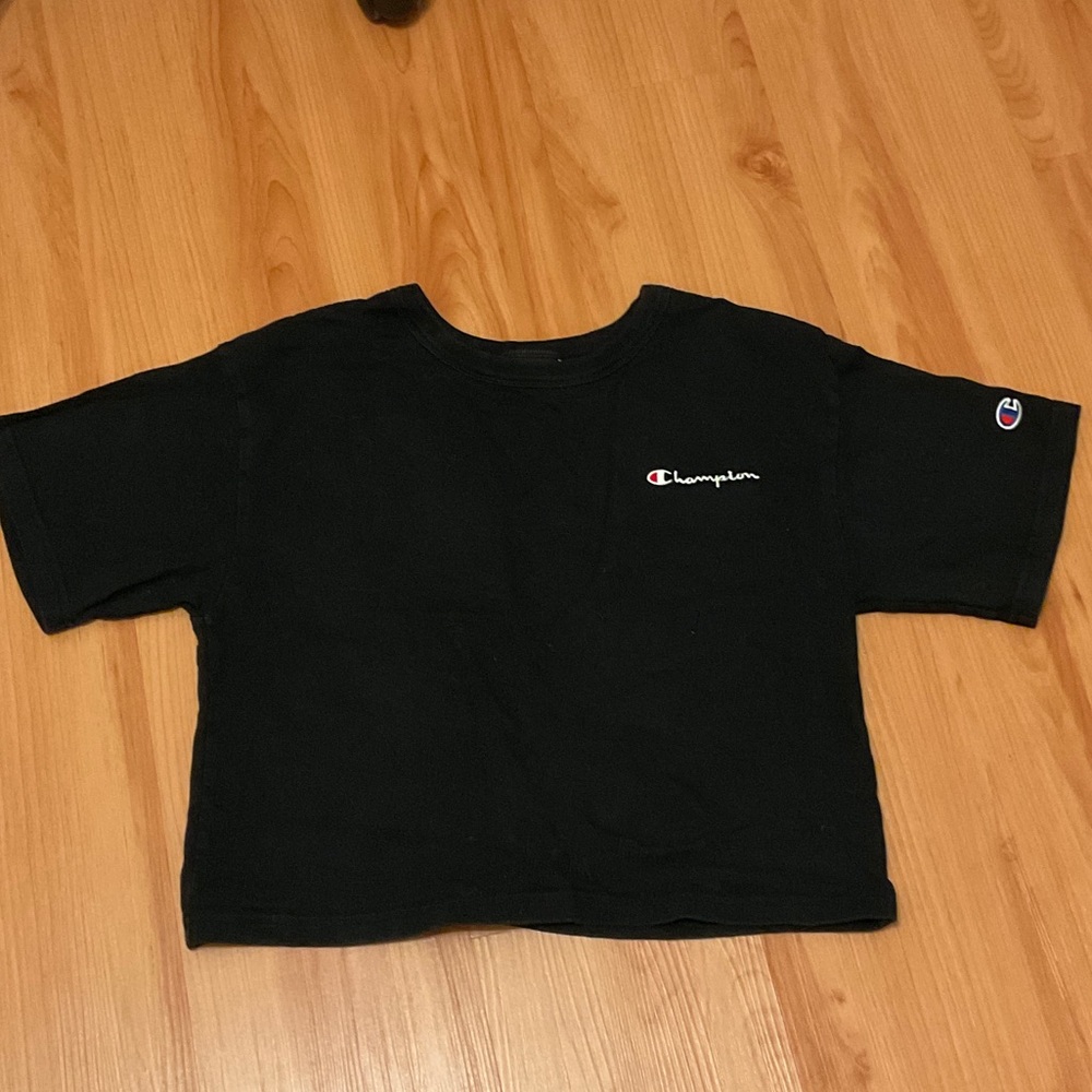 Champion Heritage Cropped Tee, Embroidered Logo